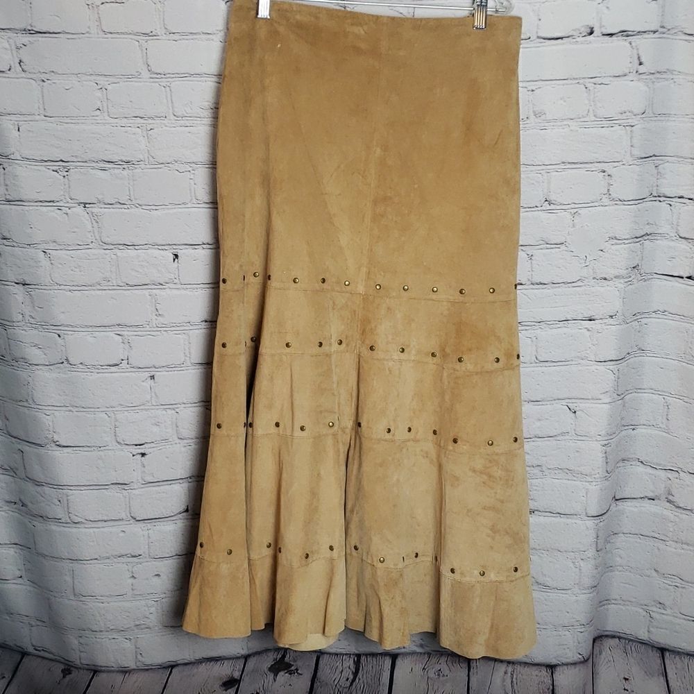 NWT Chico's Suede Beacon Tan Skirt - Picture 2 of 12
